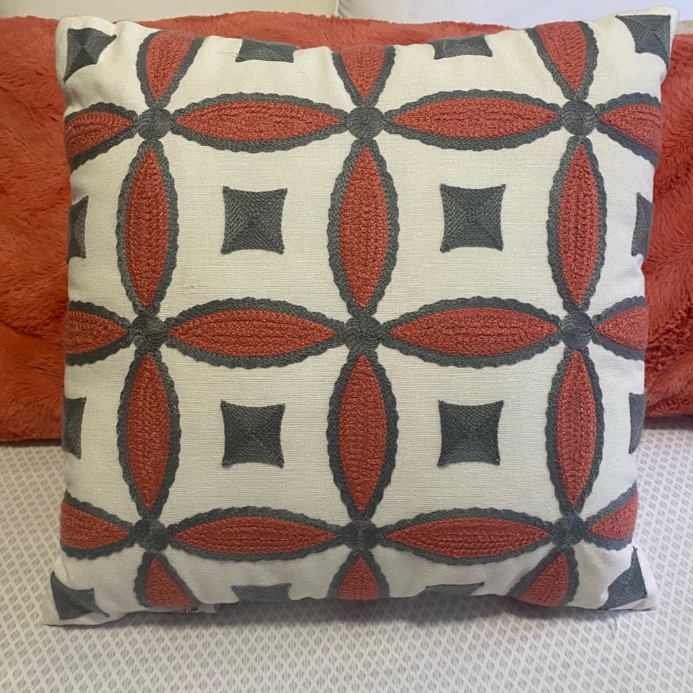 Decorative pillows with tags
